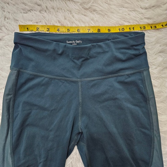 Sweaty Betty Women's Forest Green The Power Mesh Accent Workout Legging. Size XS - Picture 12 of 15